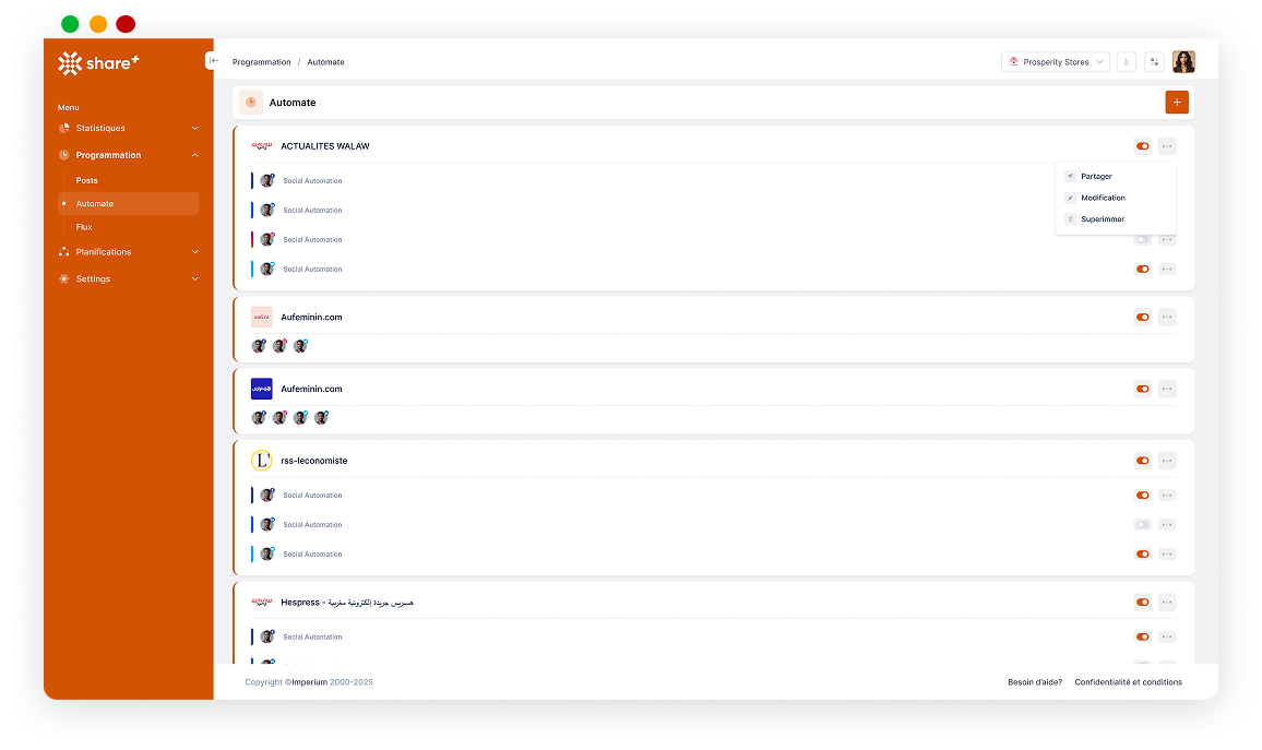 Création de contenu